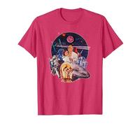 Star Wars Episode IV: A New Hope Vintage Movie Art T-Shirt, Herren, Rot Meliert, S