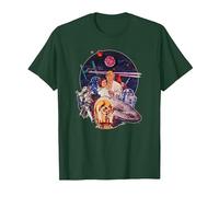 Star Wars Episode IV: A New Hope Vintage Movie Art T-Shirt, Herren, Waldgrün, 3XL