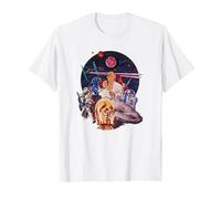 Star Wars Episode IV: A New Hope Vintage Movie Art T-Shirt, Herren, Weiß, L