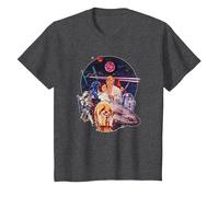 Star Wars Episode IV: A New Hope Vintage Movie Art T-Shirt, Kinder, Anthrazit Meliert, 98