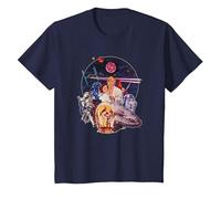 Star Wars Episode IV: A New Hope Vintage Movie Art T-Shirt, Kinder, Marineblau, 104