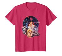 Star Wars Episode IV: A New Hope Vintage Movie Art T-Shirt, Kinder, Rot Meliert, 128