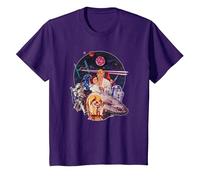 Star Wars Episode IV: A New Hope Vintage Movie Art T-Shirt, Kinder, Violett, 92