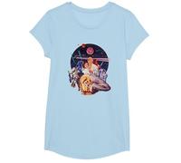 Star Wars Episode IV: A New Hope Vintage Movie Art T-Shirt, Mädchen, Himmelblau, XS