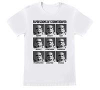 Star Wars - "Expressions Of Stormtrooper" T-Shirt für Herren/Damen Unisex (Weiß) M
