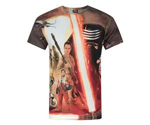 Star Wars Force Awakens Heroes & Villains Sublimation Men's T-Shirt