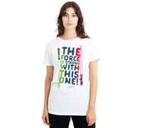 Star Wars Force is Strong Ladies T Shirt, White, X-Large