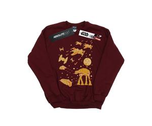 Star Wars - "Gingerbread Battle" Sweatshirt für Herren (Burgunderrot) 2XL