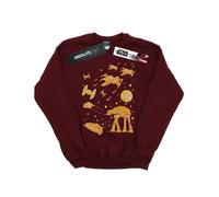 Star Wars - "Gingerbread Battle" Sweatshirt für Herren (Burgunderrot) L