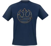 Star Wars Gold Rebel Logo T-Shirt blau in M