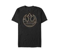 Star Wars - Gold Rebel Logo - T-Shirt - Schwarz - S - 100% Baumwolle,Jersey Schwarz S