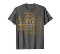 Star Wars Golden Rule Periodensystem der Charaktere T-Shirt T-Shirt, Herren, Anthrazit, S