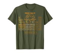 Star Wars Golden Rule Periodensystem der Charaktere T-Shirt T-Shirt, Herren, Olivgrün, L