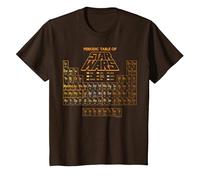Star Wars Golden Rule Periodensystem der Charaktere T-Shirt T-Shirt, Kinder, Braun, 152