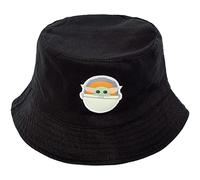 Star Wars Grogu Bucket Hat The Mandalorian Packable Travel Hat Wide Brim Summer Hat, Schwarz, Einheitsgröße
