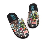 Star Wars Hausschuhe Mens Erwachsene Comic Slip-On Black House Schuhe 41-42 EU