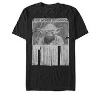 Star Wars Herren Words of Wisdom T-Shirt, Schwarz, L