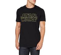 Star Wars Herren Basic Logo T-Shirt, Schwarz, S EU
