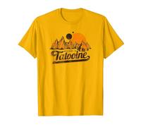 STAR WARS Herren Classic Welcome to Tatooine Skywalker Mos Eisley T-Shirt, Gold, Klein
