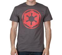 STAR WARS Herren Empire Emblem T-Shirt, Dunkelgrau, XL