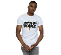 Star Wars Herren Kiddie Logo T-Shirt Weiß Large