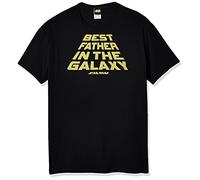 Star Wars Herren Offiziell Lizenzierte Tees for Dad Hemd, Schwarz/Pop Waters, Klein