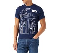 Star Wars Herren R2d2 Outline T-Shirt, Marineblau, M