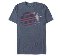 Star Wars Herren Rebel Flyby T-Shirt, Navy Htr, 3X-Groß