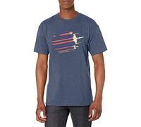 STAR WARS Herren Rebel Flyby T-Shirt, Navy Htr, L