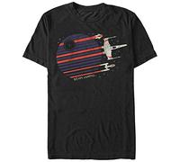 STAR WARS Herren Rebel Flyby T-Shirt, Schwarz, L
