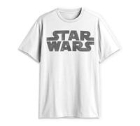 Star Wars Herren Simplest Logo Graphic Tee Hemd, weiß, Mittel