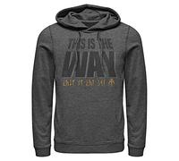 STAR WARS Herren The Mandalorian Way Pullover Hoodie Kapuzenpullover, Dunkelgrau meliert, XX-Large