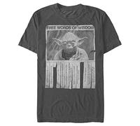 Star Wars Herren Words of Wisdom T-Shirt, Dunkelgrau, Klein