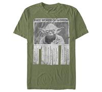Star Wars Herren Words of Wisdom T-Shirt, Militär, Grün, Klein