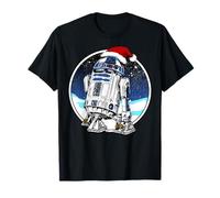 Star Wars Holiday Santa Hat Christmas R2-D2 Circle T-Shirt