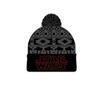 Star Wars Imperial Vehicles Fair Isle Embroidered Logo Jaquard Knit Beanie Hat Cap Black