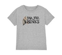 Star Wars Jar Jar Binks Kinder T-Shirt, Athletisches Heather-Grau, 12-13 J