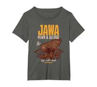 Star Wars Jawa Pawn & Salvage T-Shirt, Damen Große Größen, Anthrazit, 5X
