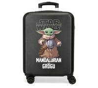 Star Wars Joumma Grogu Warrior Kabinenkoffer, schwarz, 38 x 55 x 20 cm, starres ABS-Seitenkombinationsschloss 35L 2.5kg, 4 Doppelräder, Handgepäck