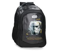 Star Wars Joumma Storm Trooper Schulrucksack mit 2 Fächern, 15,6 Zoll, schwarz, 34 x 46 x 21 cm, PVC, 32,84L