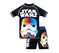 Star Wars Jungen Badekostüm | 2-Teiliger Stormtrooper Badeanzug für Jungen | UV-Schutzshirt und Badeshorts | Mehrfarbig 134
