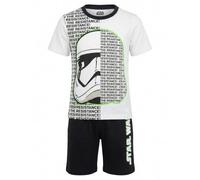 Star Wars Kinder Schlafanzug kurz Zweiteiler Jungen Pyjama mit Stormtrooper Motiv 134-164 - 100 % Baumwolle - Sommer Nachtwäsche, Bekleidungsgröße: 146