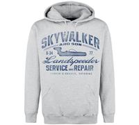Star Wars Landspeeder Repair - Vintage Männer Kapuzenpullover grau meliert XXL