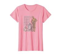 Star Wars Last Jedi Droids Rebels Have More Fun Gold T-Shirt, Damen, Rosa, XS
