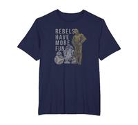 Star Wars Last Jedi Droids Rebels Have More Fun Gold T-Shirt, Herren Große Größen, Marineblau, 3X Tall