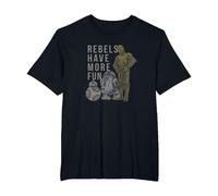 Star Wars Last Jedi Droids Rebels Have More Fun Gold T-Shirt, Herren Große Größen, Schwarz, 2X Tall