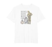 Star Wars Last Jedi Droids Rebels Have More Fun Gold T-Shirt, Herren Große Größen, Weiß, 3X Tall