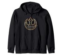 Star Wars Last Jedi Gold Platinum Rebel Fleet Logo Kapuzenjacke