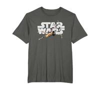 Star Wars Logo Classic X-Wing vs TIE Fighter Space Battle T-Shirt