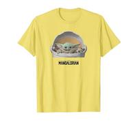 Star Wars Mandalorian Baby Yoda The Child Carriage Black T-Shirt, Herren, Gelb, L